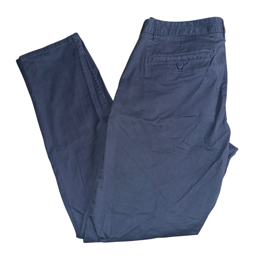 Bonobos Chino Pants 33x32 Navy Blue Tailored Fit Cotton Twill Trousers